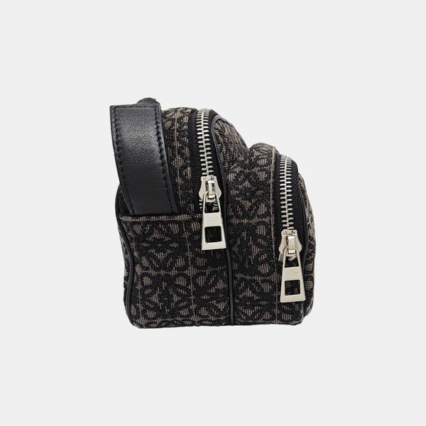 Monogram Fabric Shoulder Bag Gray