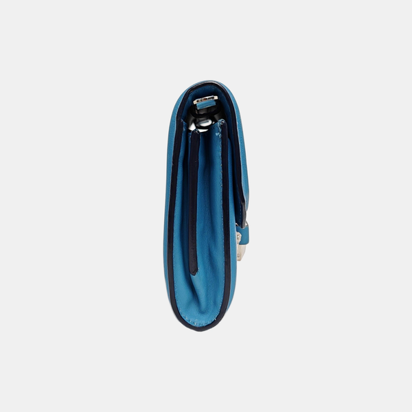 Calfskin Shoulder Bag Blue