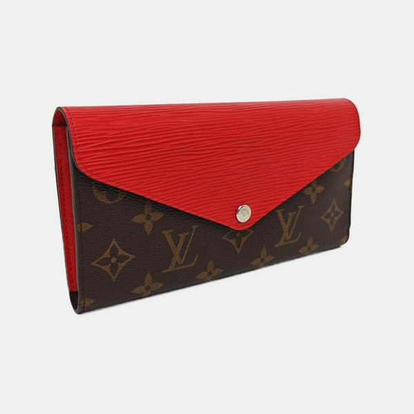 MARIE LOU Monogram Coated Canvas Brown Wallet
