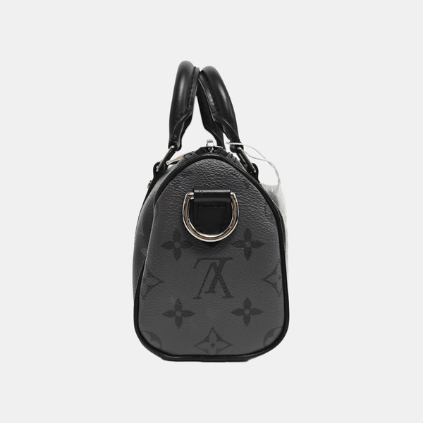 KEEPALL Mini Monogram Coated Canvas Black
