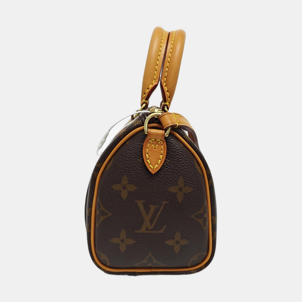 SPEEDY Nano Monogram Coated Canvas Brown