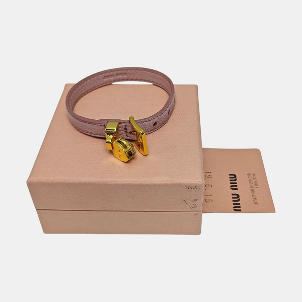 Leather Pink Bracelet