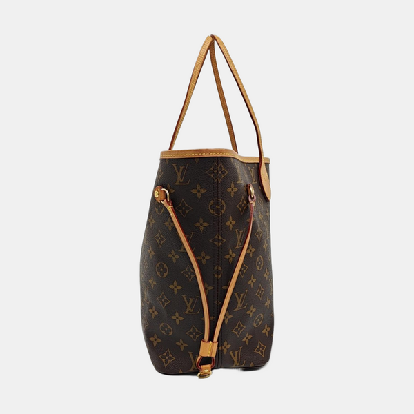 NEVERFULL MM Monogram Coated Canvas Brown