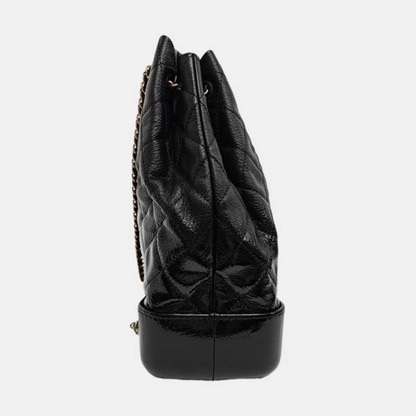 GABRIELLE Small Quilted Lambskin Black