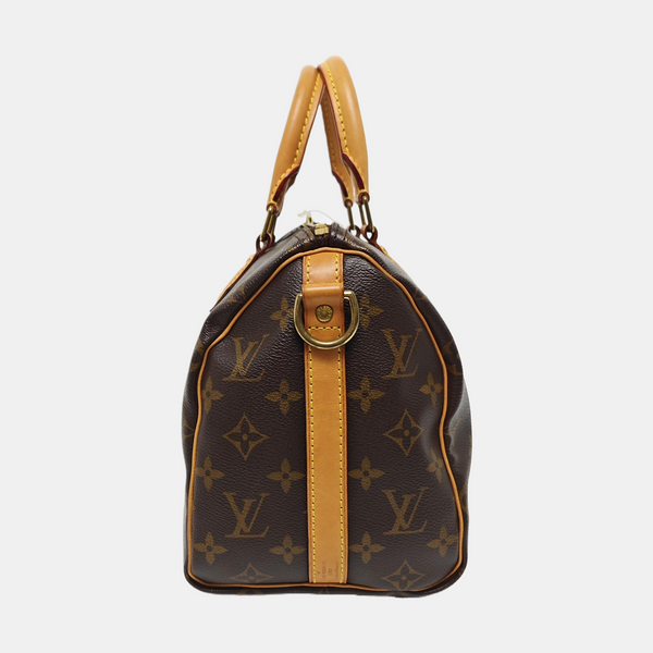 SPEEDY 25 Monogram Coated Canvas Brown