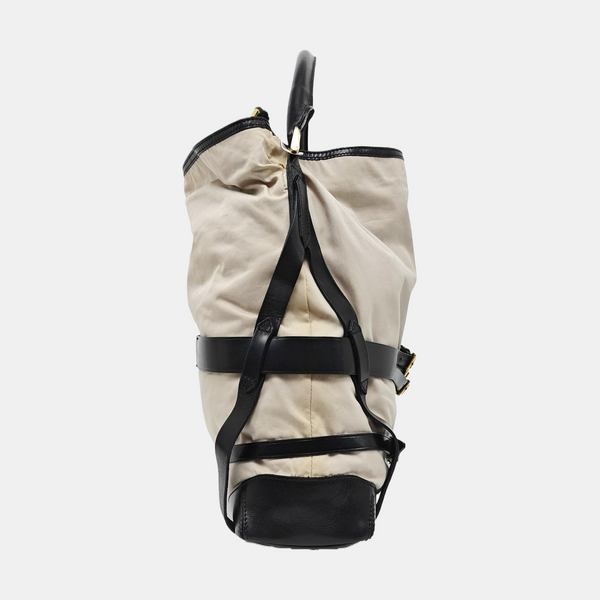 Fabric Shoulder Bag Beige