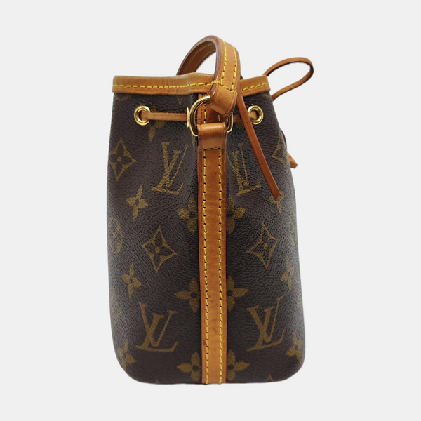 NÉONOÉ Nano Monogram Coated Canvas Brown