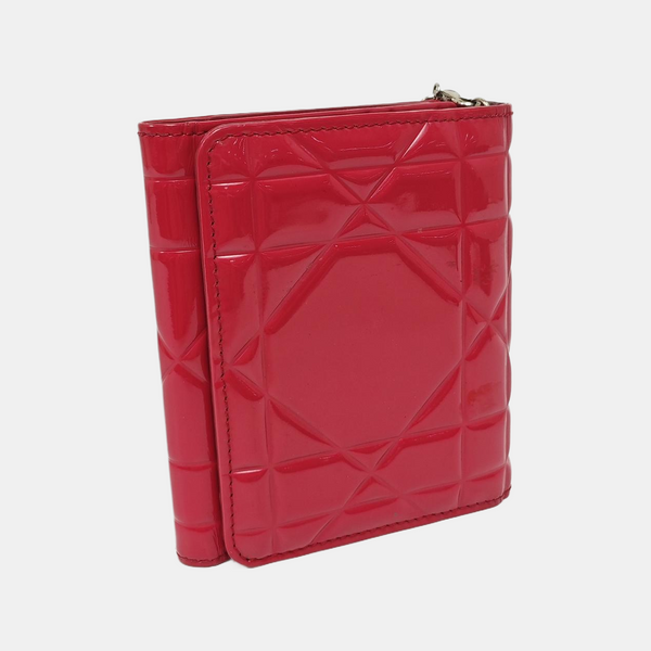 Cannage Calfskin Wallet Red