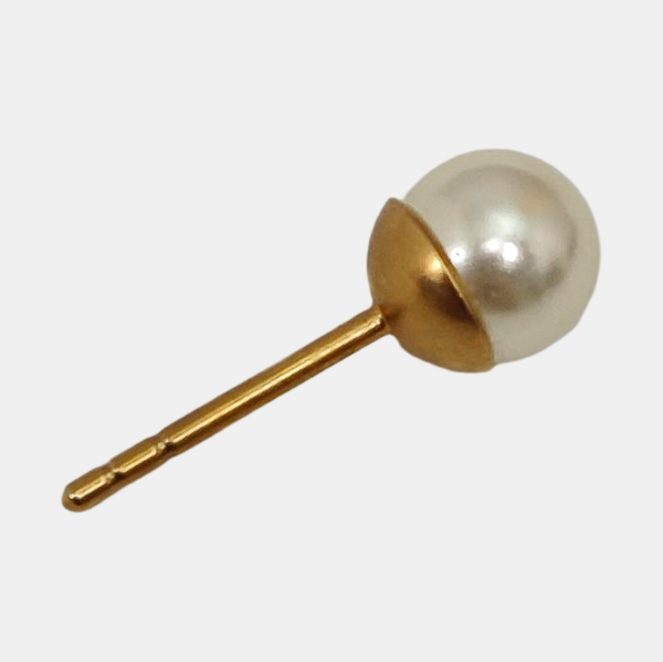 Synthetic Crystal Gold Stud Earrings