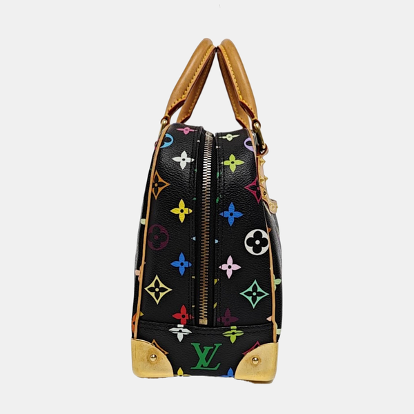 LV × TM Deauville Lona Monogram Revestida Negra