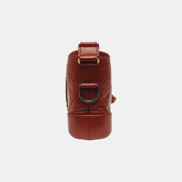GABRIELLE Small Quilted Calfskin Red