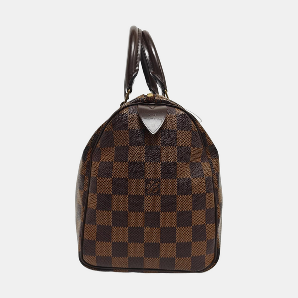 SPEEDY 25 Damier Ebene Coated Canvas Brown