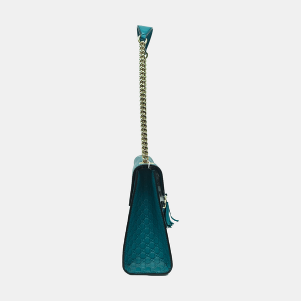 Emily Chain Monogram Calfskin Blue