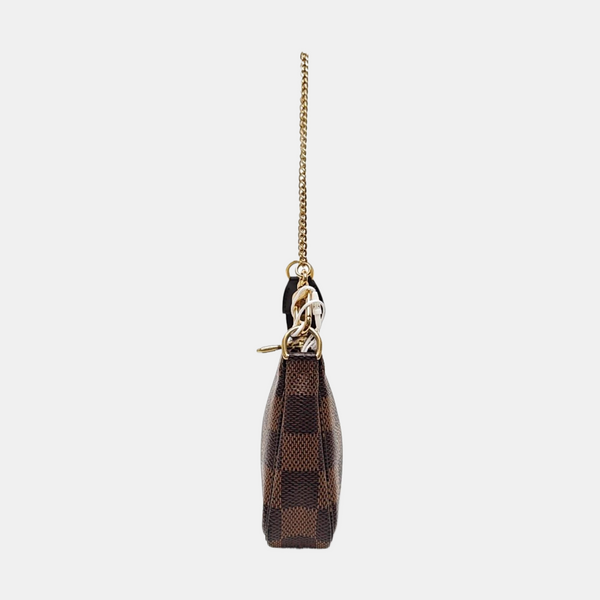 ACCESSOIRES Mini Damier Ebene Coated Canvas Brown