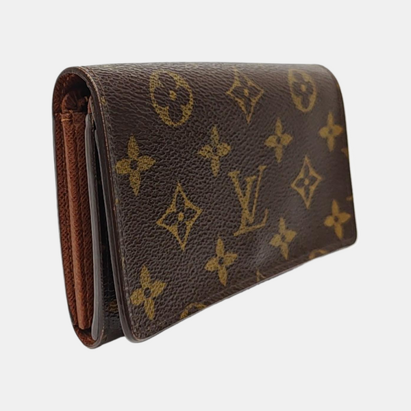 TRESOR Monogram Coated Canvas Brown Wallet