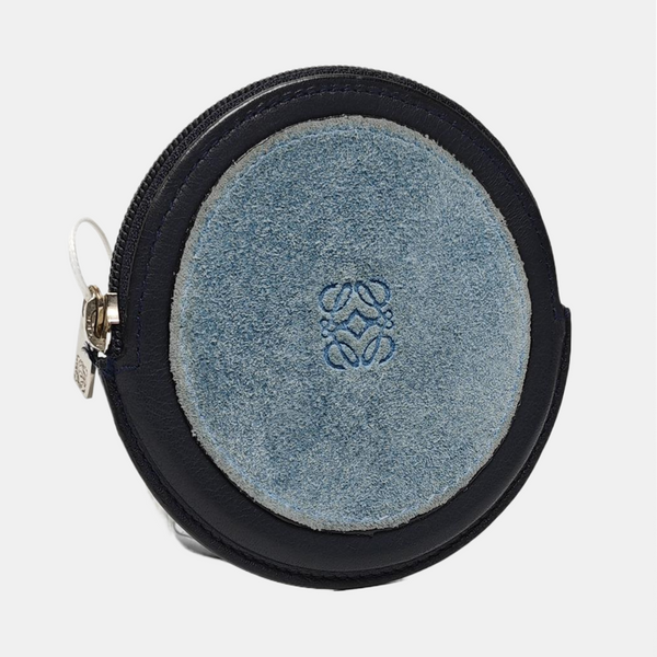Charms Suede Blue Coin Purse