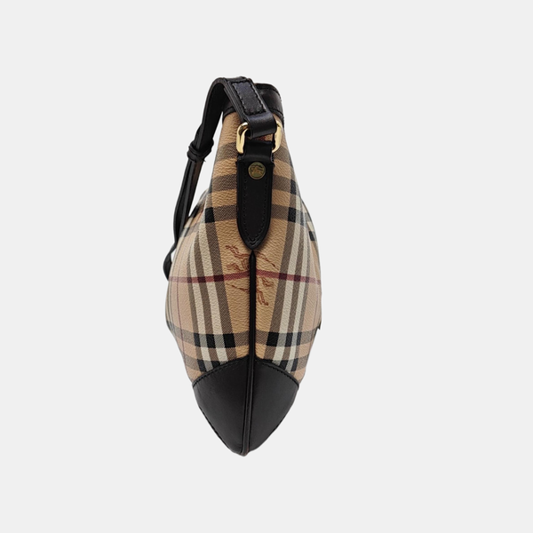 Coated Canvas Shoulder Bag Beige