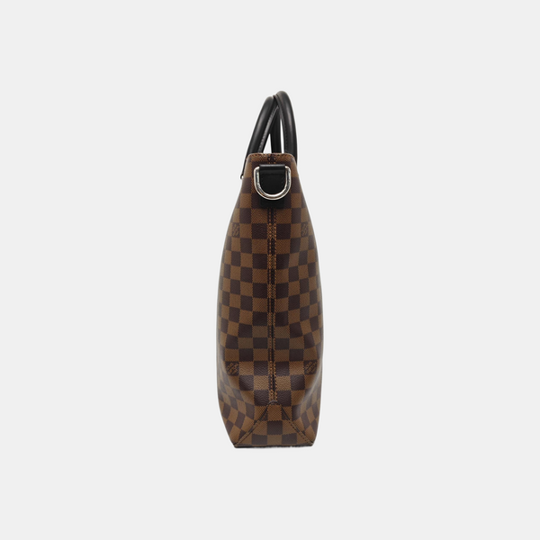 Damier Ebene Coated Canvas Tote Bag Brown