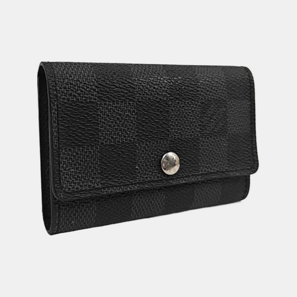 Damier Graphite Coated Canvas Key Pouch Gray