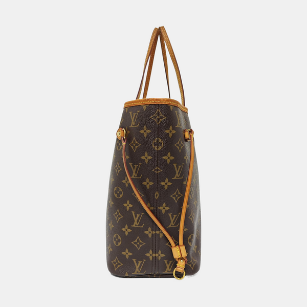 NEVERFULL MM Monogram Coated Canvas Brown