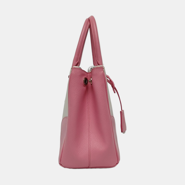 Authenticated pre-owned Galleria Medium Saffiano Calfskin White - Tote Bag at Looply