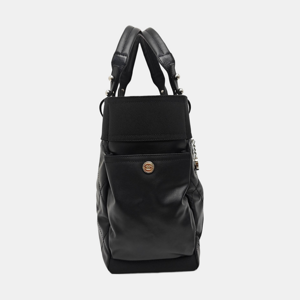 PARIS BIARRITZ Large Quilted Coated Canvas Black