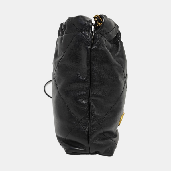 CHANEL 22 Mini Quilted Calfskin Black