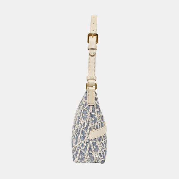 30 Montaigne Mini Oblique Canvas Blue