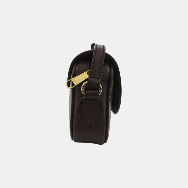 Monogram Coated Canvas Shoulder Bag Mini Beige