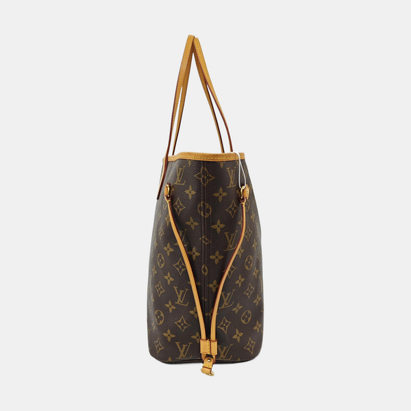 NEVERFULL MM Monogram Coated Canvas Brown