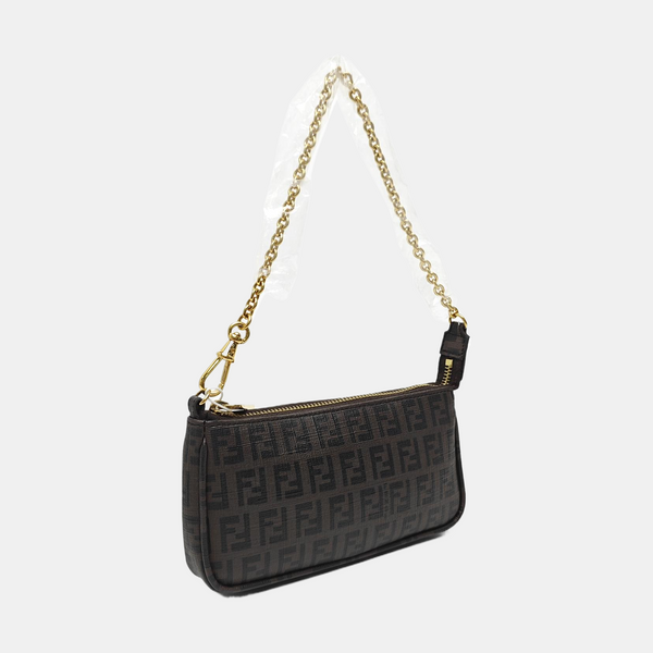 Coated Canvas Tote Bag Brown
