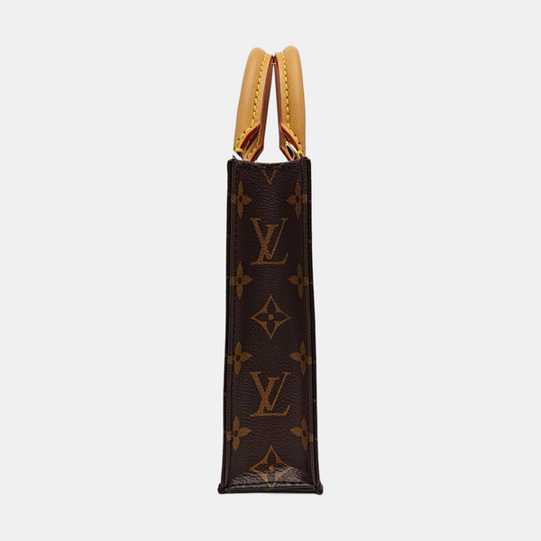 SAC PLAT Mini Monogram Coated Canvas Brown