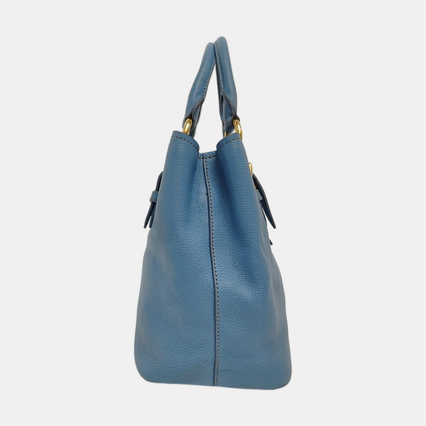 Calfskin Tote Bag Blue