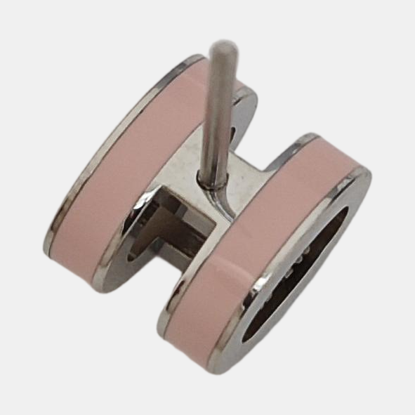 Pop H Metal Red Stud Earrings