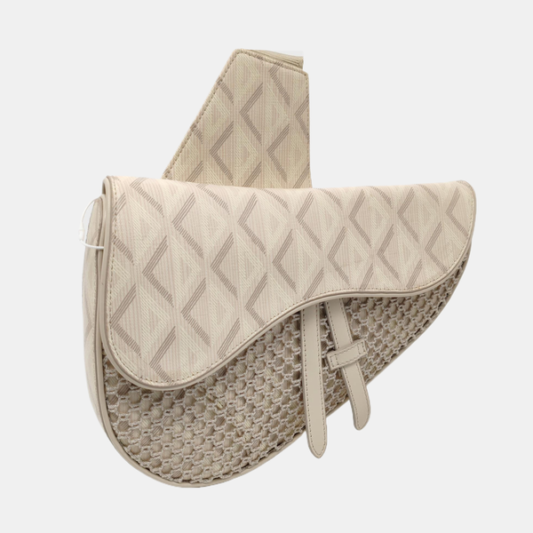 Saddle Medium Oblique Canvas Beige