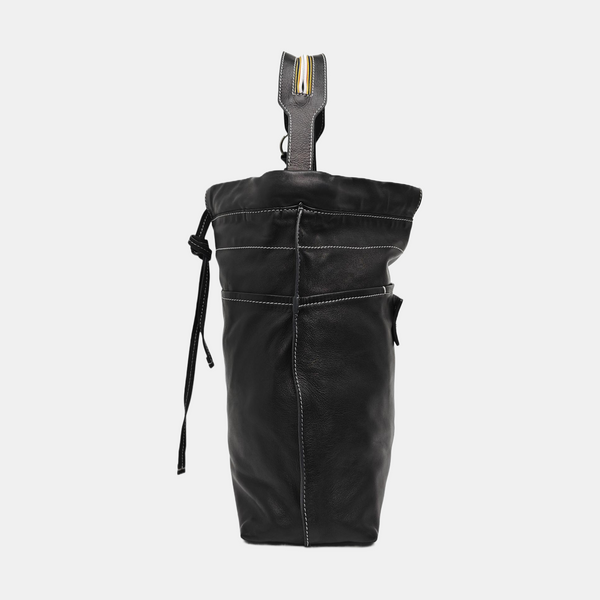 Lambskin Top Handle Bag Black