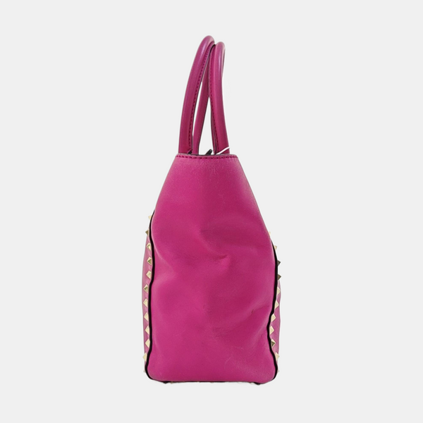 Rockstud Calfskin Red