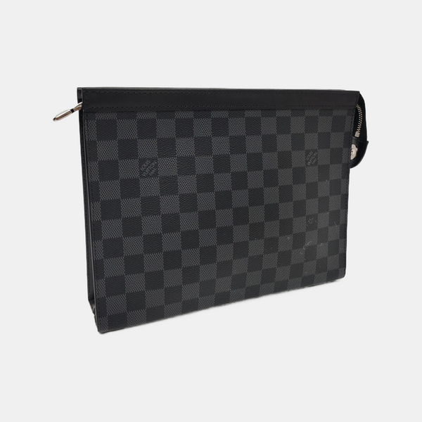 Pochette Voyag MM Damier Graphite Coated Canvas Gray