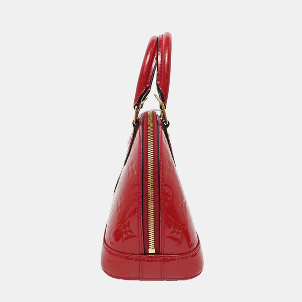 ALMA BB Monogram Patent Leather Red