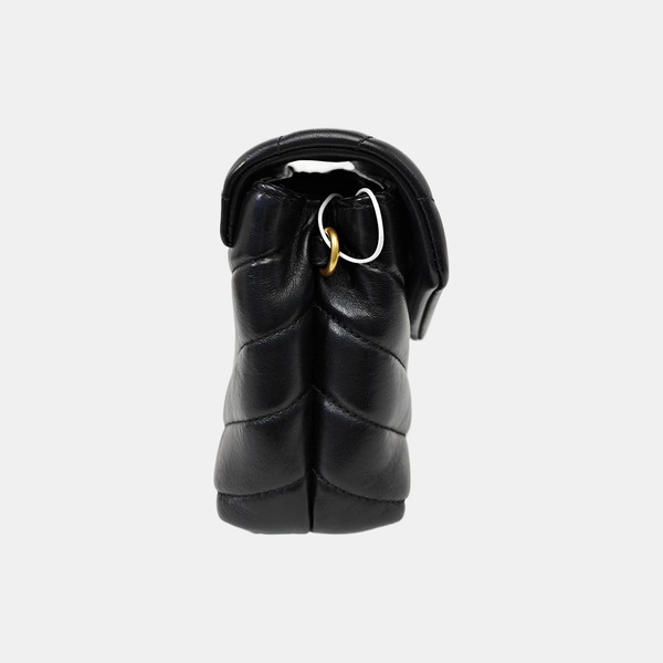 LOULOU Extra Small Chevron Calfskin Black