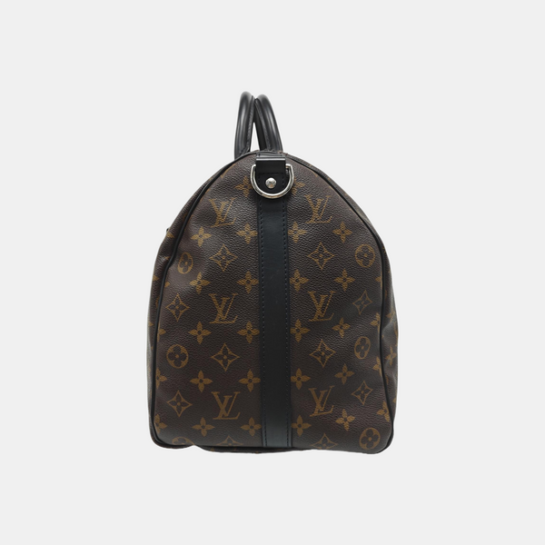 KEEPALL 45 Monogram Coated Canvas Brown