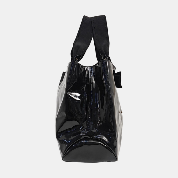 Patent Leather Tote Bag Black