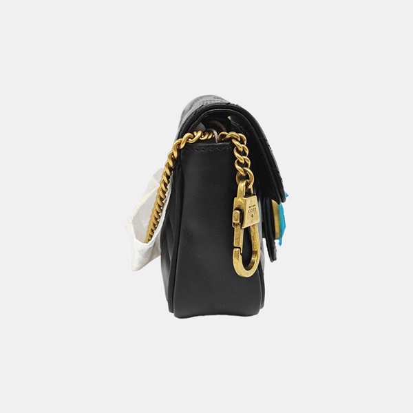 GG Marmont Mini Quilted Calfskin Black