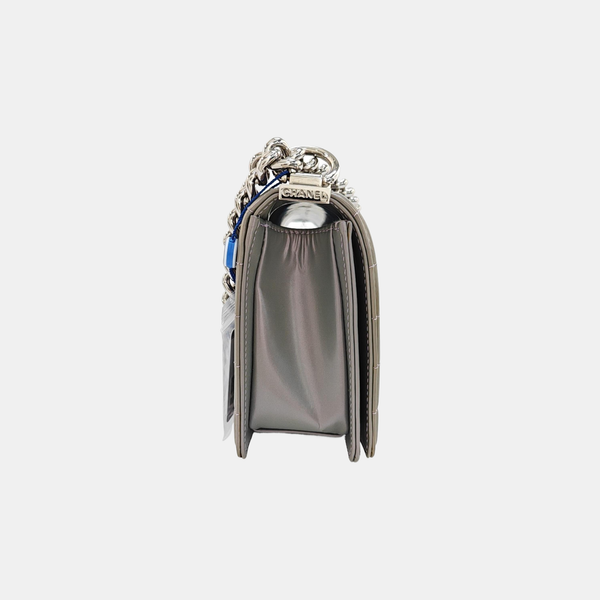 BOY CHANEL Medium Patent Calfskin Purple