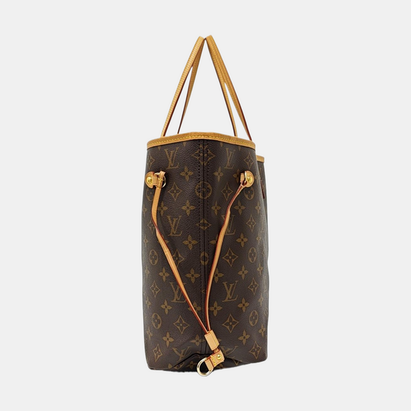 Authenticated pre-owned NEVERFULL MM Monogram Coated Canvas Brown - Tote Bag at Looply