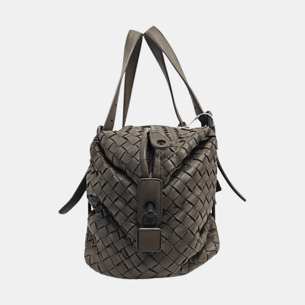 Lambskin Top Handle Bag Green