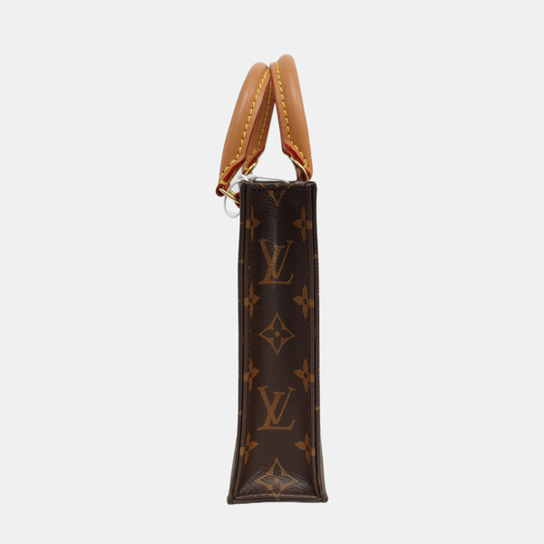 Authenticated pre-owned SAC PLAT Mini Monogram Coated Canvas Brown - Tote Bag at Looply