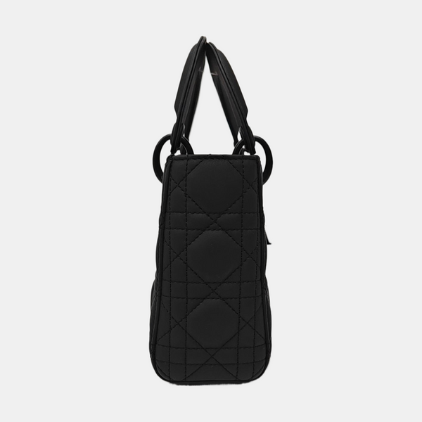 Lady Dior Mini Cannage Calfskin Black