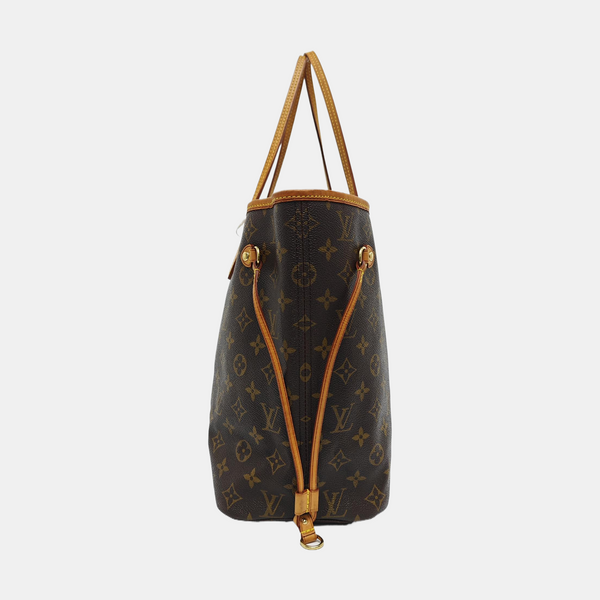 NEVERFULL MM Monogram Coated Canvas Brown