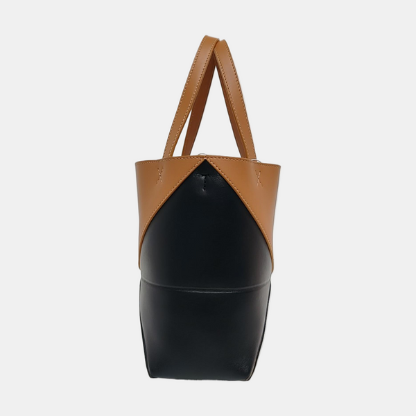 Authenticated pre-owned Puzzle Fold Mini Calfskin Black - Tote Bag at Looply